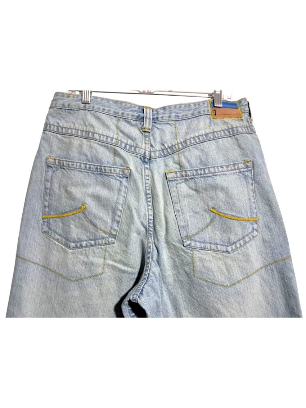 90s Y2k Rocawear Denim Jorts Shorts Mens Size 34 W Loose Fit Light Wash Jean Cot - Picture 7 of 11
